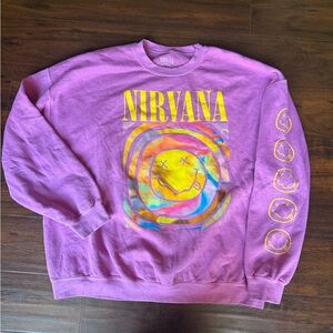 Women’s Pink Nirvana Crewneck Sweatshirt size S/M